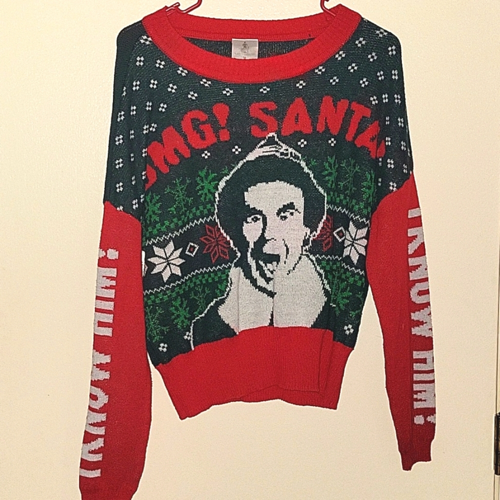 Ugly Christmas Sweater Elf Medium - Will Ferrall I Know Him